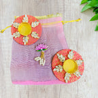 Ready to Gift - Set of 2 Brocade T-light Holders in Organza Potli La Vie Bien Ready to Gift - Set of 2 Brocade T-light Holders in Organza Potli