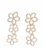 Reagan Flower Statement Earring - Clear
