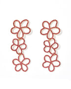 Reagan Flower Statement Earring - Pink