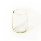 Reclaimed Clear Glass Short Tumblers – Set of 4 by Upavim Crafts