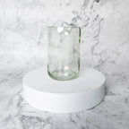 Reclaimed Clear Glass Short Tumblers – Set of 4 by Upavim Crafts