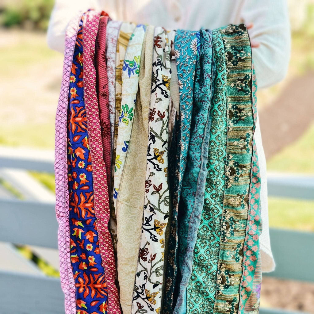 #1 Stocking Stuffer: The Original Medley Scarf. ♻️ Made from Sari Magic