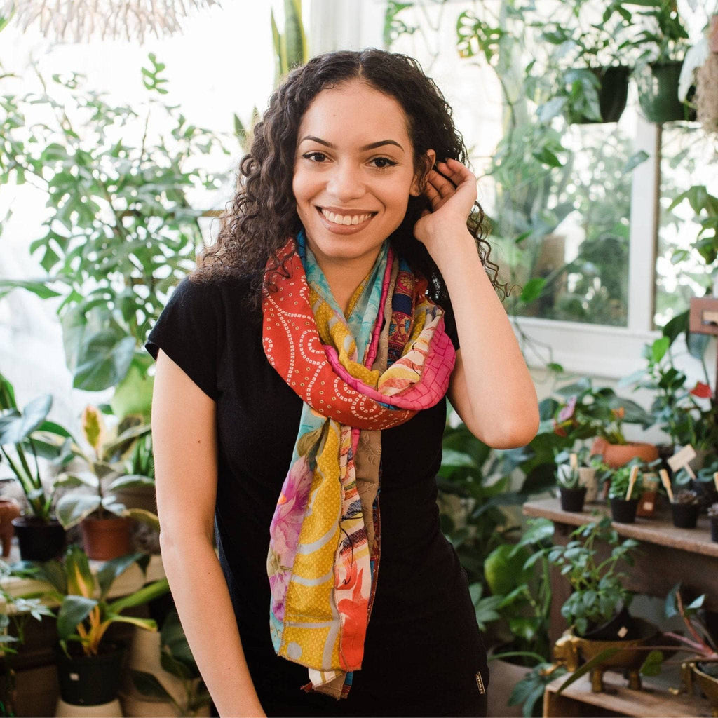 #1 Stocking Stuffer: The Original Medley Scarf. ♻️ Made from Sari Magic
