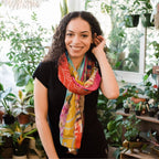 The Original Medley Scarf. ♻️ Made from Sari Magic by Darn Good Yarn