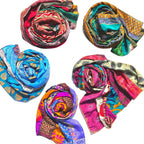 The Original Medley Scarf. ♻️ Made from Sari Magic by Darn Good Yarn