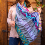 The Original Medley Scarf. ♻️ Made from Sari Magic by Darn Good Yarn