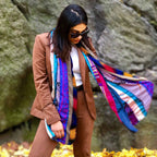 The Original Medley Scarf. ♻️ Made from Sari Magic by Darn Good Yarn