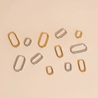 Rectangle Rounded Huggie Hoop Earrings by Oh Clementine