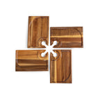 Rectangle Wine Appetizer Plate Set of 4 Core La Vie Bien Rectangle Wine Appetizer Plate Set of 4