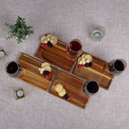 Rectangle Wine Appetizer Plate Set of 4 Core La Vie Bien Rectangle Wine Appetizer Plate Set of 4