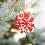 Recycled 3D Snowflake Ornament Holiday La Vie Bien Recycled 3D Snowflake Ornament
