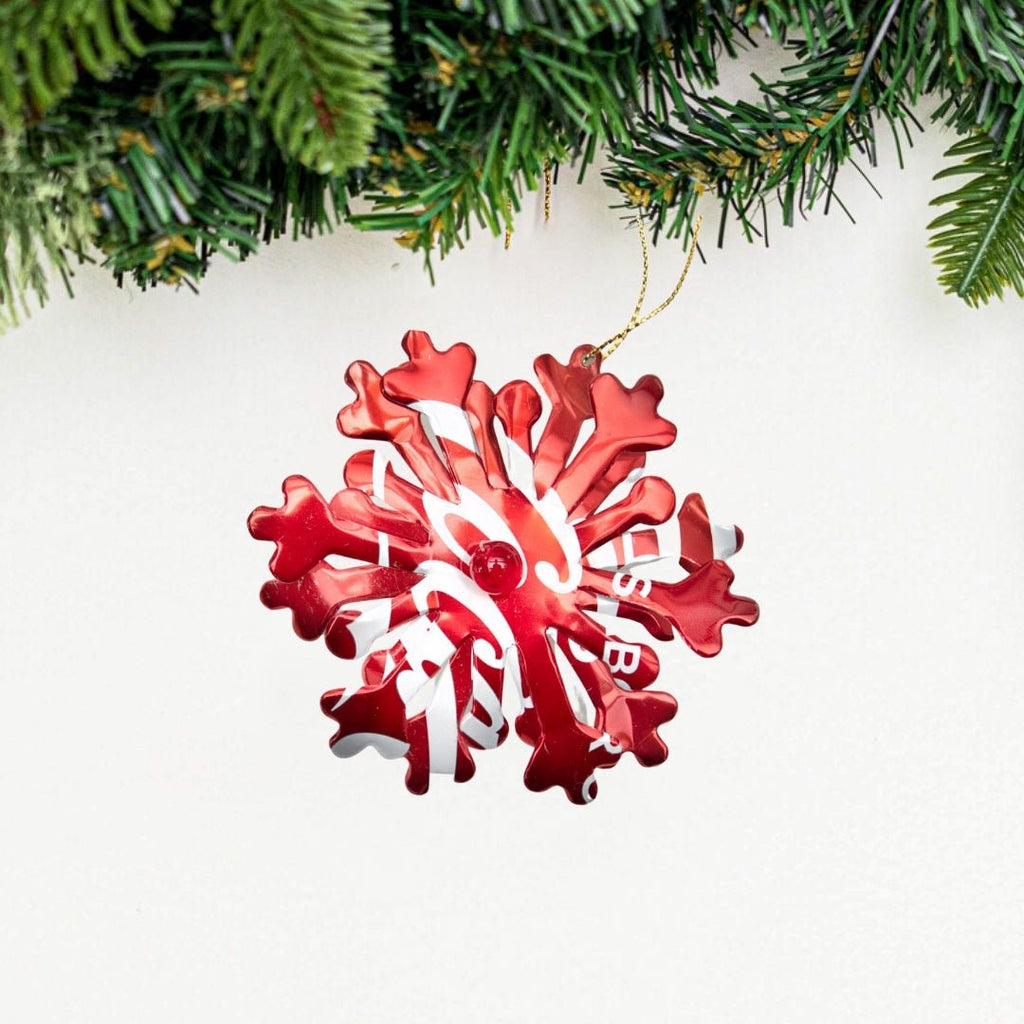 Recycled 3D Snowflake Ornament Holiday La Vie Bien Recycled 3D Snowflake Ornament