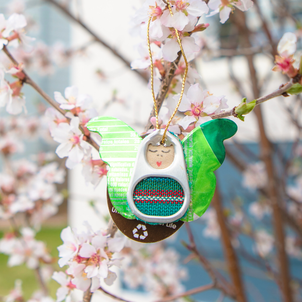 Recycled Can & Tab Angel Ornament Holiday La Vie Bien Recycled Can & Tab Angel Ornament