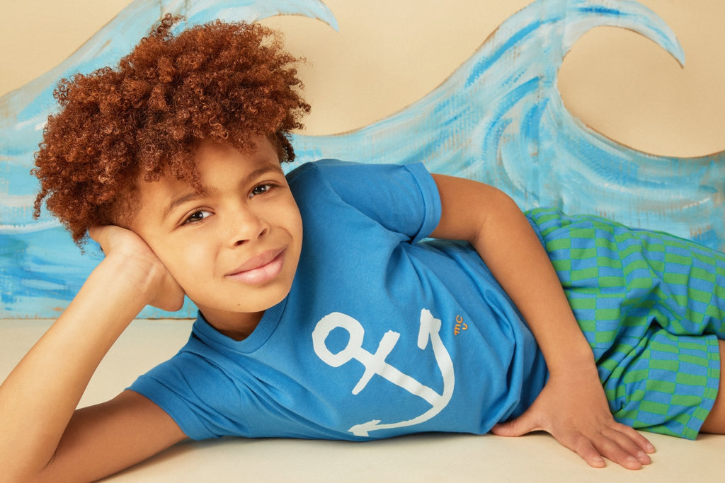Recycled Cotton Anchor Kid T-Shirt Shirts/Tops La Vie Bien Recycled Cotton Anchor Kid T-Shirt