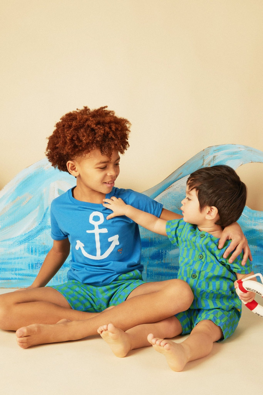 Recycled Cotton Anchor Kid T-Shirt Shirts/Tops La Vie Bien Recycled Cotton Anchor Kid T-Shirt