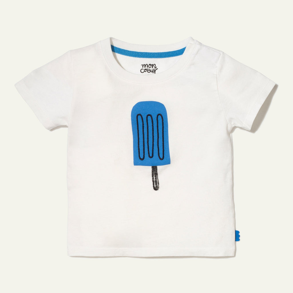 Recycled Cotton Blue Ice Pop Baby T-Shirt Shirts/Tops La Vie Bien Recycled Cotton Blue Ice Pop Baby T-Shirt