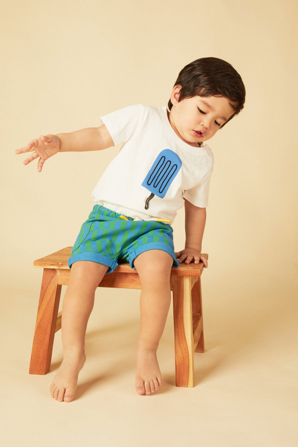 Recycled Cotton Blue Ice Pop Baby T-Shirt Shirts/Tops La Vie Bien Recycled Cotton Blue Ice Pop Baby T-Shirt