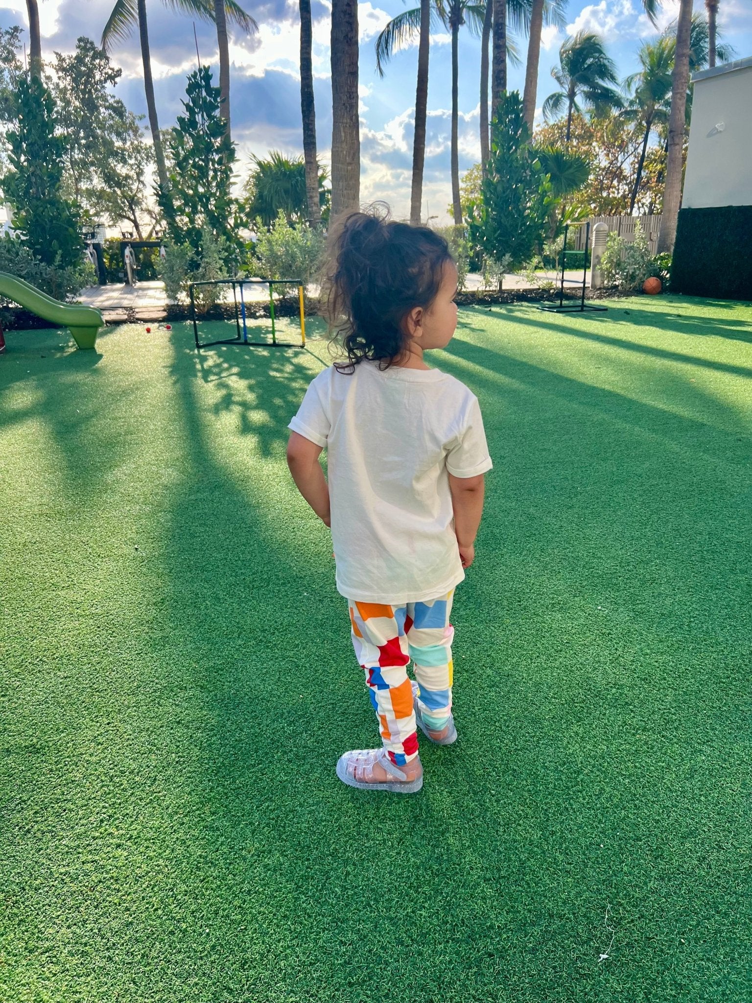 Recycled Cotton Checkered Baby Leggings Leggings La Vie Bien Recycled Cotton Checkered Baby Leggings