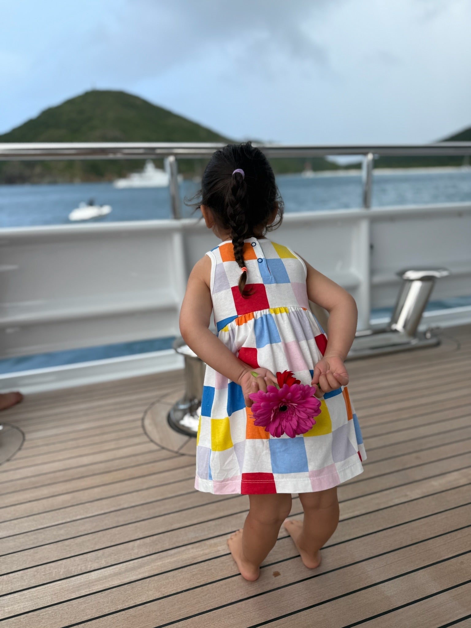 Recycled Cotton Checkered Baby Tank Dress Dresses La Vie Bien Recycled Cotton Checkered Baby Tank Dress