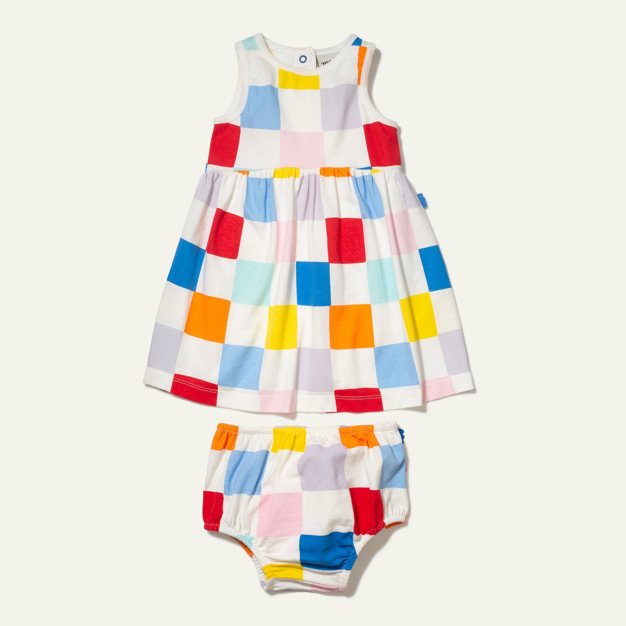 Recycled Cotton Checkered Baby Tank Dress Dresses La Vie Bien Recycled Cotton Checkered Baby Tank Dress