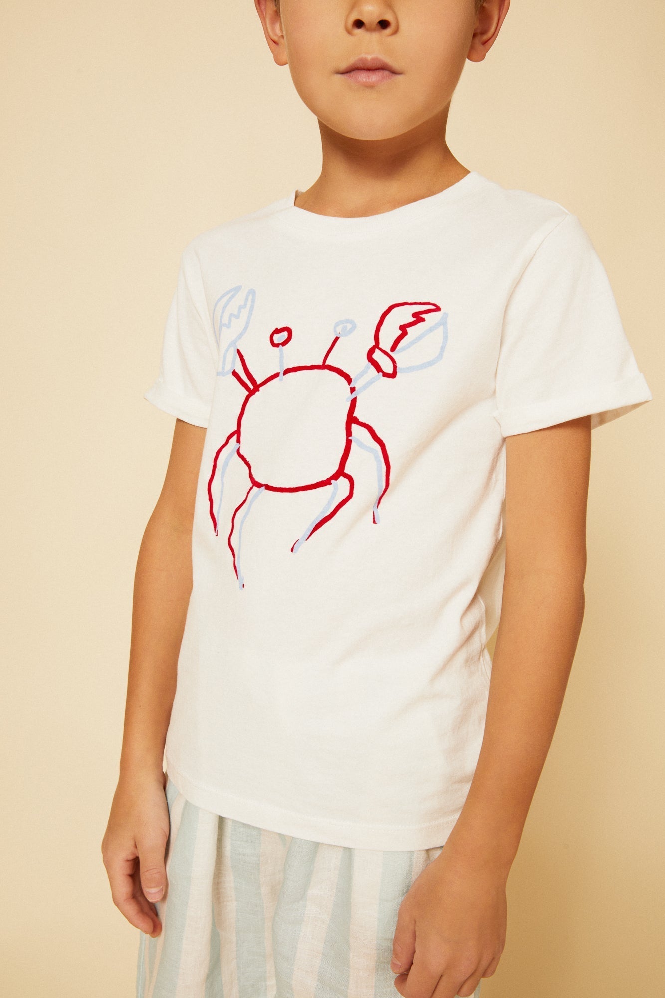 Recycled Cotton Crab Kid T-Shirt Shirts/Tops La Vie Bien Recycled Cotton Crab Kid T-Shirt