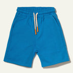 Recycled Cotton French Blue Kid Short Shorts La Vie Bien Recycled Cotton French Blue Kid Short