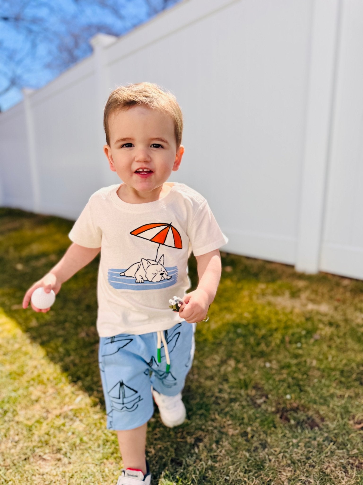 Recycled Cotton Frenchie Baby T-Shirt Shirts/Tops La Vie Bien Recycled Cotton Frenchie Baby T-Shirt