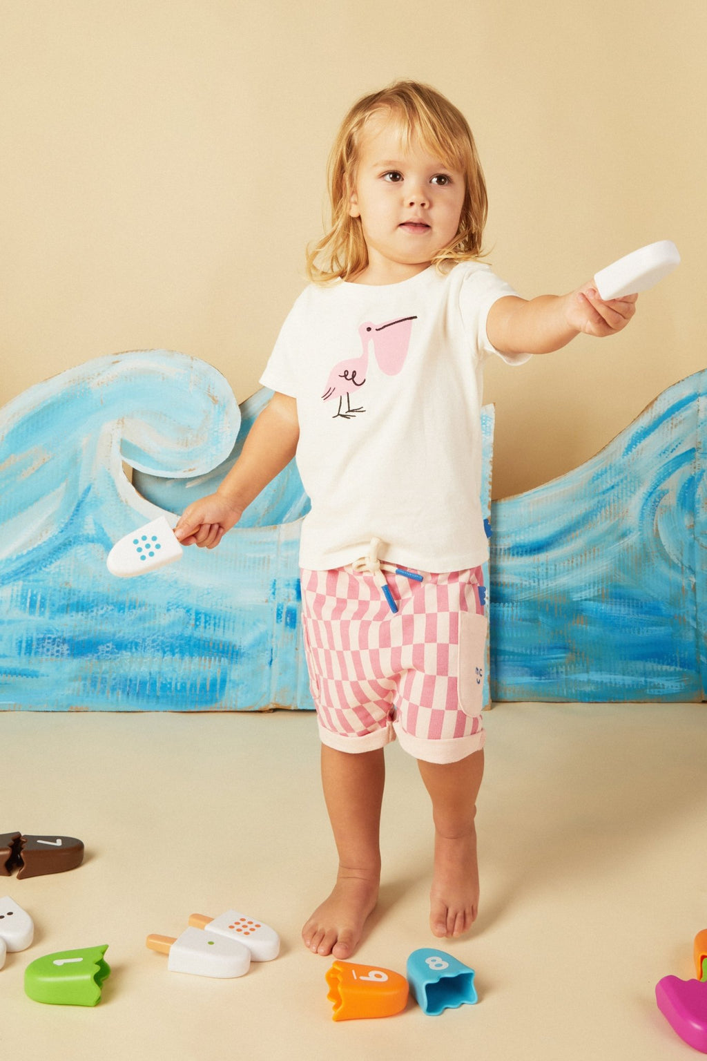 Recycled Cotton Pelican Baby T-Shirt Shirts/Tops La Vie Bien Recycled Cotton Pelican Baby T-Shirt