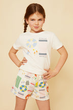 Recycled Cotton Pink Beach Party Kid T-Shirt Shirts/Tops La Vie Bien Recycled Cotton Pink Beach Party Kid T-Shirt