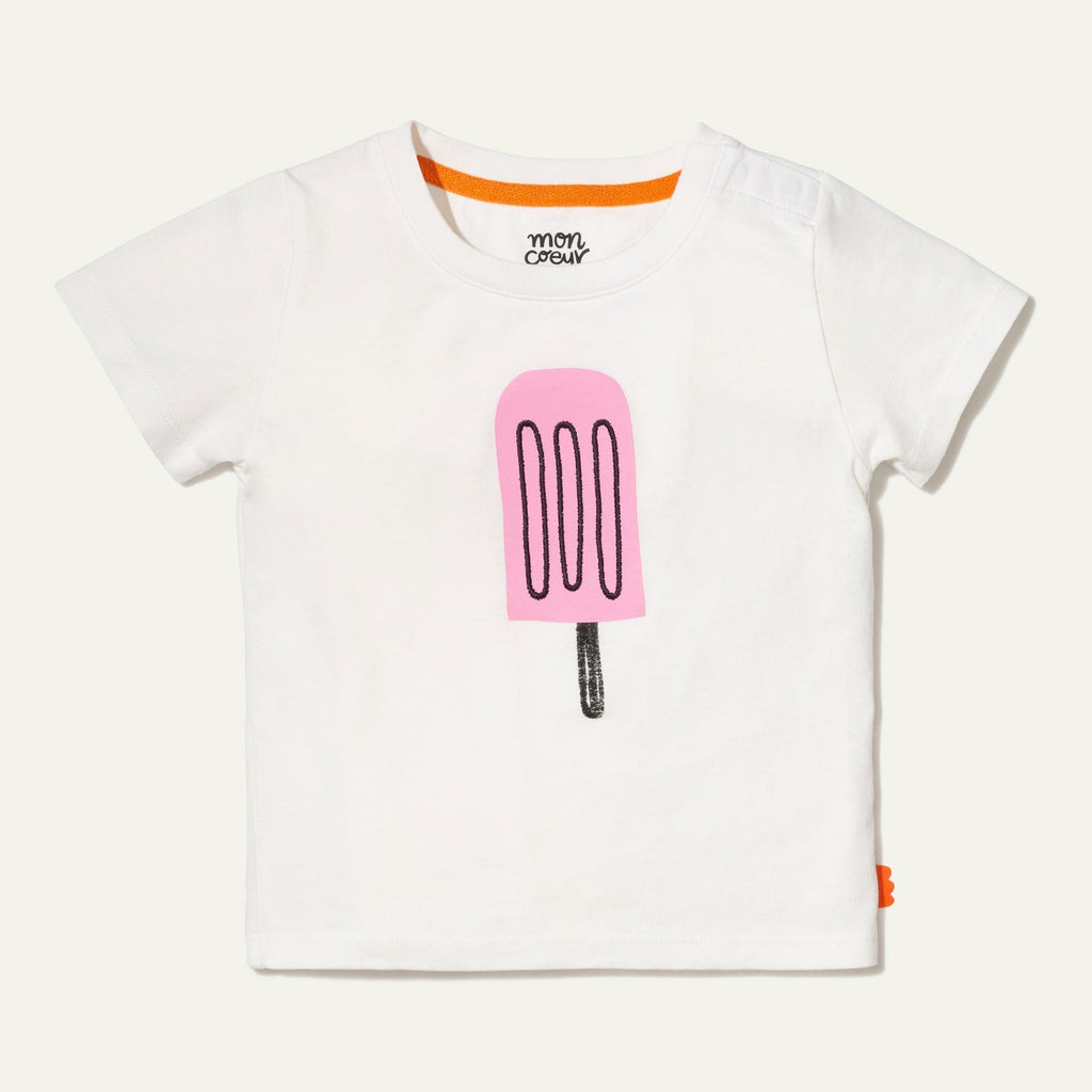 Recycled Cotton Pink Ice Pop Kid T-Shirt Shirts/Tops La Vie Bien Recycled Cotton Pink Ice Pop Kid T-Shirt
