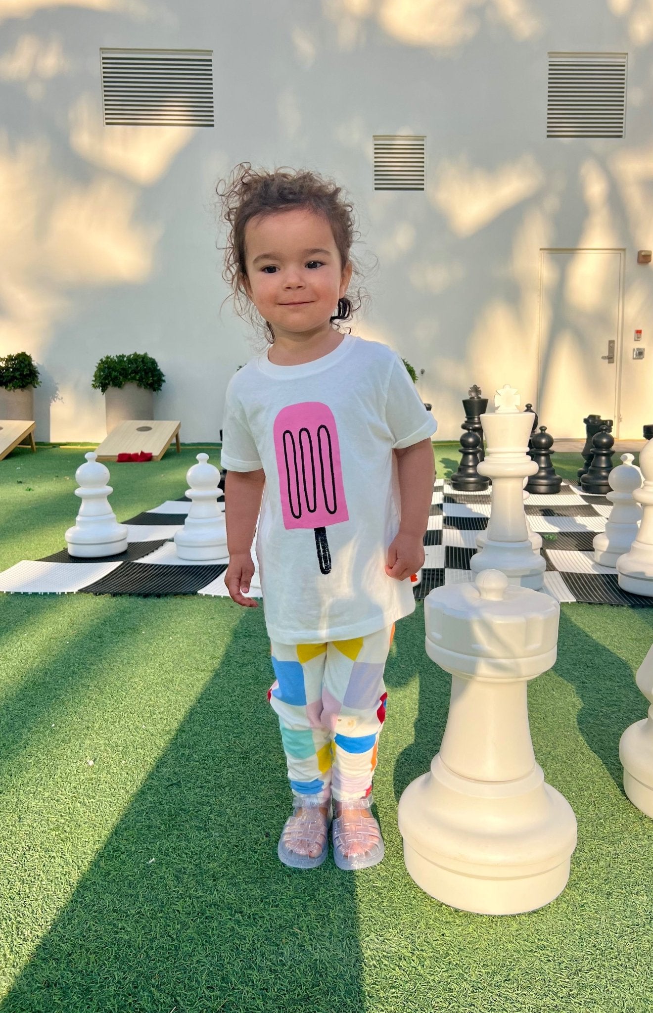 Recycled Cotton Pink Ice Pop Kid T-Shirt Shirts/Tops La Vie Bien Recycled Cotton Pink Ice Pop Kid T-Shirt