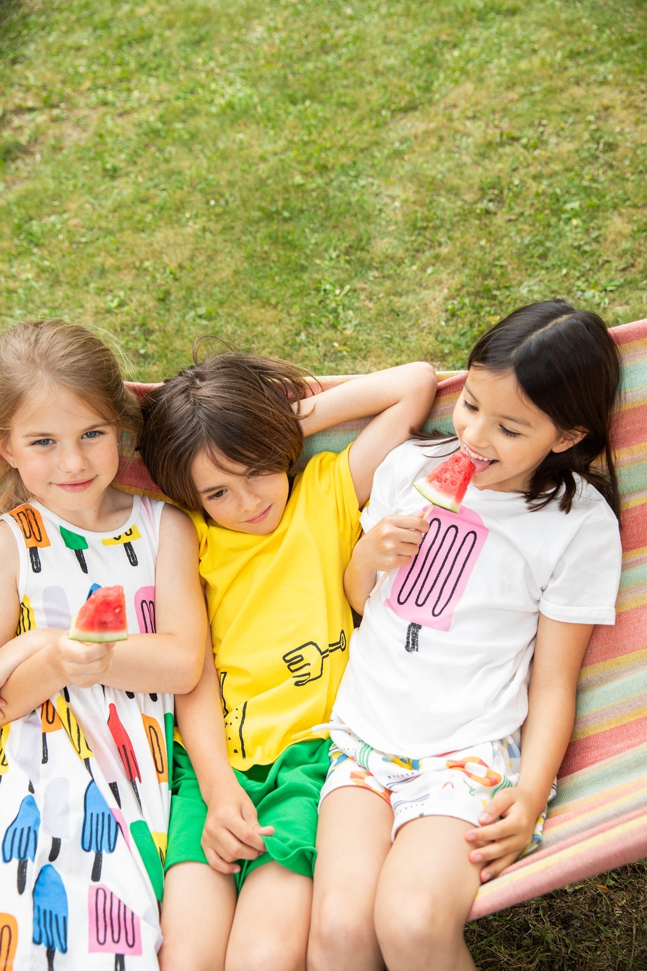 Recycled Cotton Pink Ice Pop Kid T-Shirt Shirts/Tops La Vie Bien Recycled Cotton Pink Ice Pop Kid T-Shirt