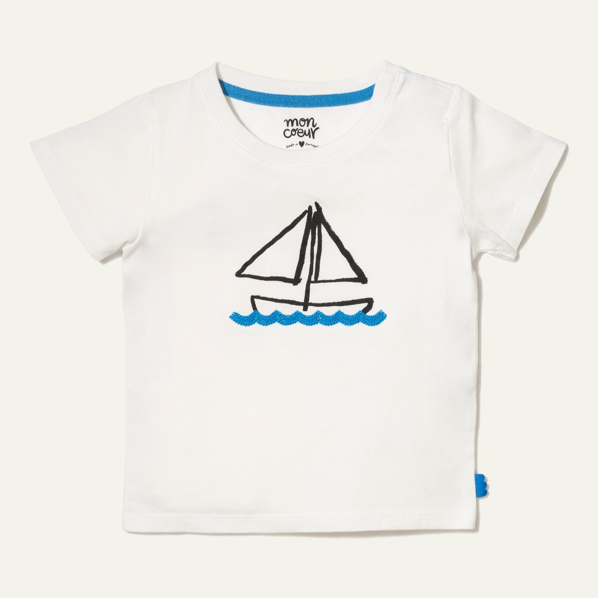 Recycled Cotton Sail Away Baby T-Shirt Shirts/Tops La Vie Bien Recycled Cotton Sail Away Baby T-Shirt
