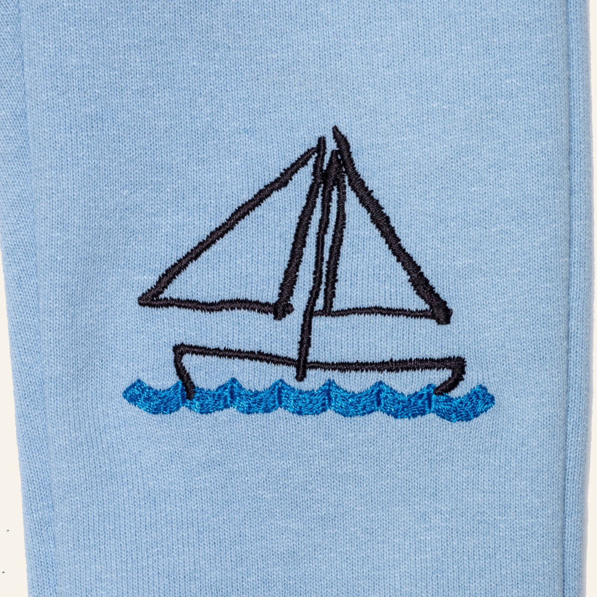 Recycled Cotton Sailboat Baby Joggers Joggers La Vie Bien Recycled Cotton Sailboat Baby Joggers