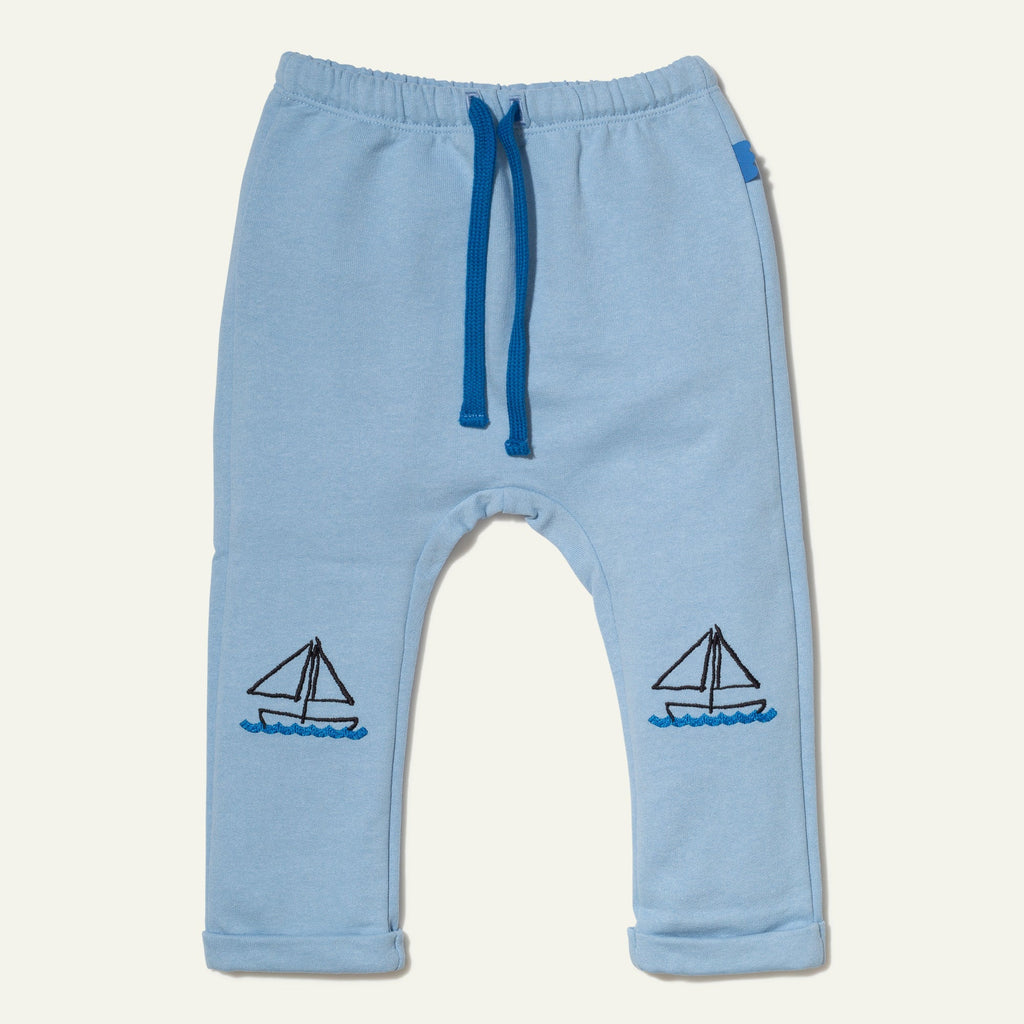 Recycled Cotton Sailboat Baby Joggers Joggers La Vie Bien Recycled Cotton Sailboat Baby Joggers