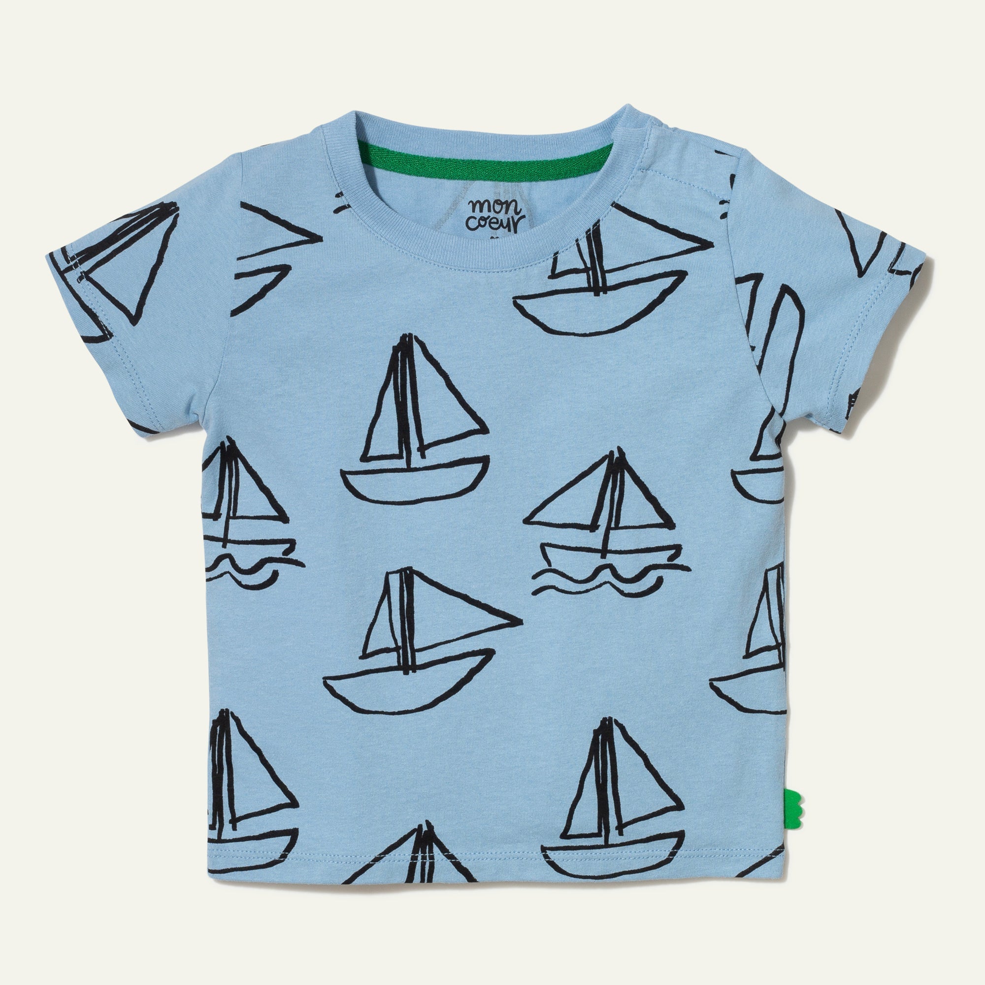 Recycled Cotton Sailboat Kid T-Shirt Shirts/Tops La Vie Bien Recycled Cotton Sailboat Kid T-Shirt