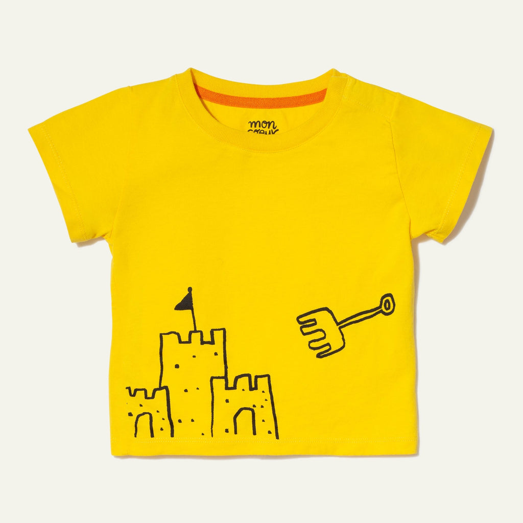 Recycled Cotton Sandcastle Baby T-Shirt Shirts/Tops La Vie Bien Recycled Cotton Sandcastle Baby T-Shirt