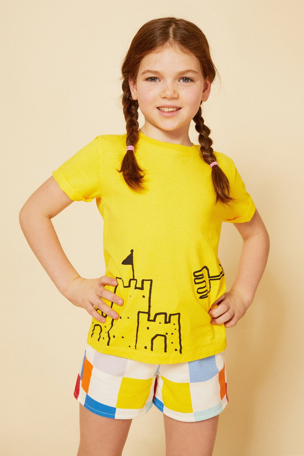 Recycled Cotton Sandcastle Kid T-Shirt Shirts/Tops La Vie Bien Recycled Cotton Sandcastle Kid T-Shirt