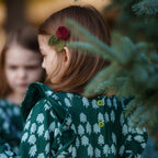 Recycled Cotton Snowy Pine Ruffle Dress Dresses La Vie Bien Recycled Cotton Snowy Pine Ruffle Dress
