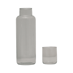 Recycled Glass Decanter with Drinking Glass, Set of 2 by White Cliff Studio