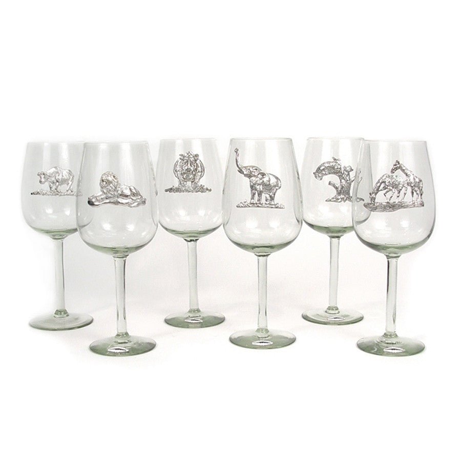 Recycled Glass Pewter Animal Wine Glass La Vie Bien Recycled Glass Pewter Animal Wine Glass