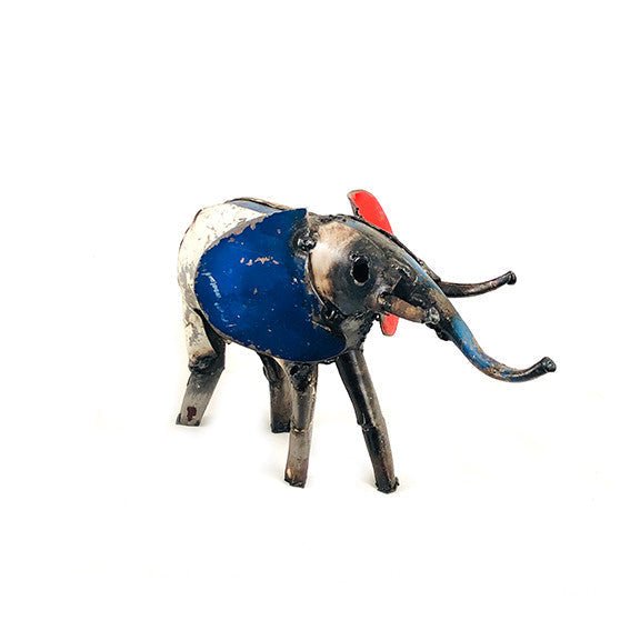 Recycled Oil Drum Metal Elephant Sculpture La Vie Bien Recycled Oil Drum Metal Elephant Sculpture