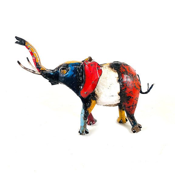 Recycled Oil Drum Metal Elephant Sculpture La Vie Bien Recycled Oil Drum Metal Elephant Sculpture