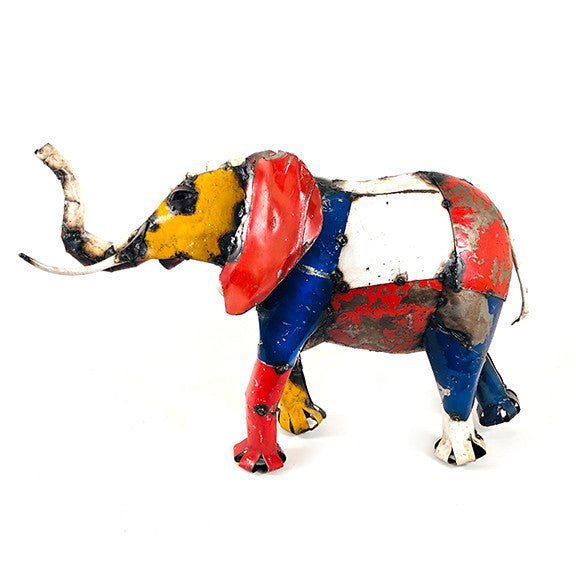 Recycled Oil Drum Metal Elephant Sculpture La Vie Bien Recycled Oil Drum Metal Elephant Sculpture