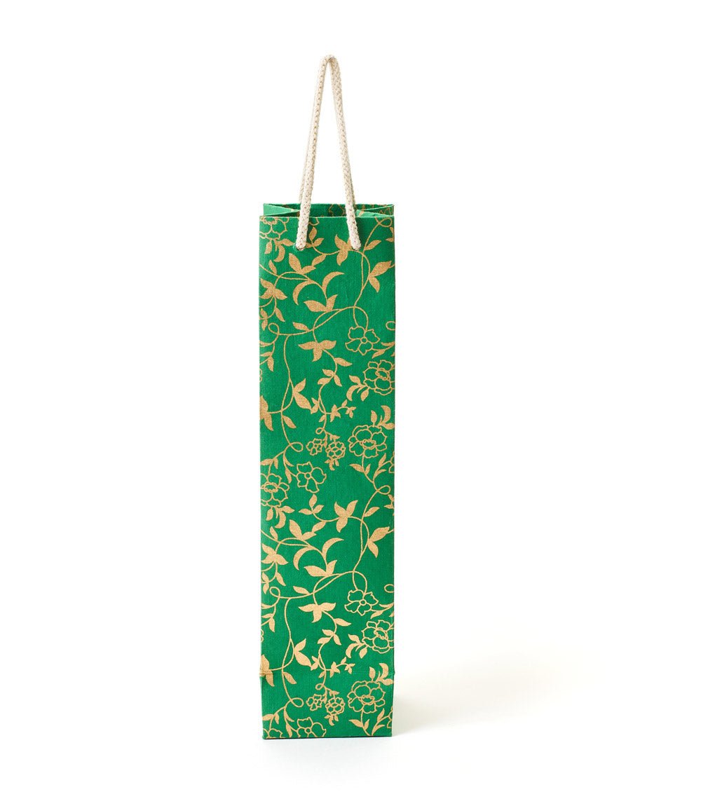 Recycled Paper Wine Gift Bag - Assorted Holiday HME stock line La Vie Bien Recycled Paper Wine Gift Bag - Assorted Holiday