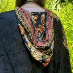 Recycled Sari Hooded Poncho Clothing and Accessories La Vie Bien Recycled Sari Hooded Poncho