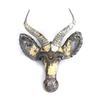 Recycled Springbok Metal Animal Wall Mask La Vie Bien Recycled Springbok Metal Animal Wall Mask