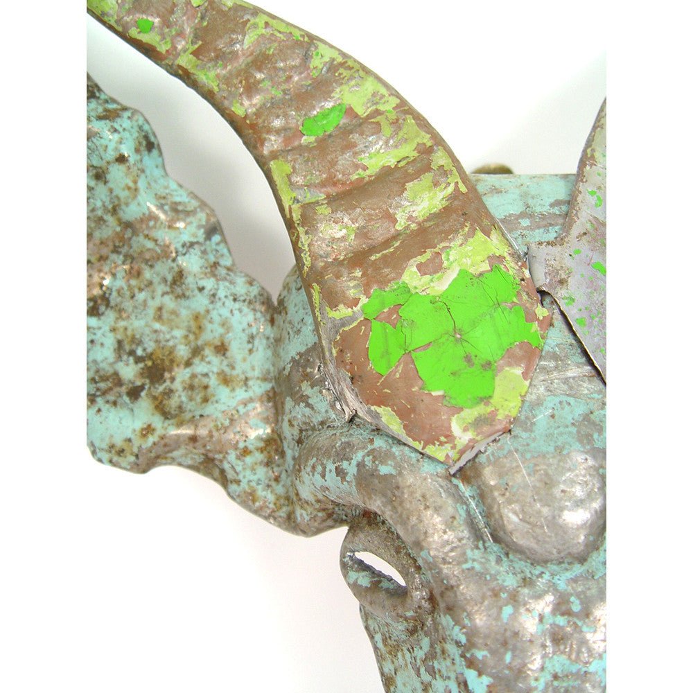 Recycled Springbok Metal Animal Wall Mask La Vie Bien Recycled Springbok Metal Animal Wall Mask