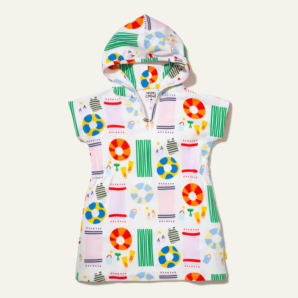 Recycled Terry Beach Kid Cover Up Cover - Up La Vie Bien Recycled Terry Beach Kid Cover Up