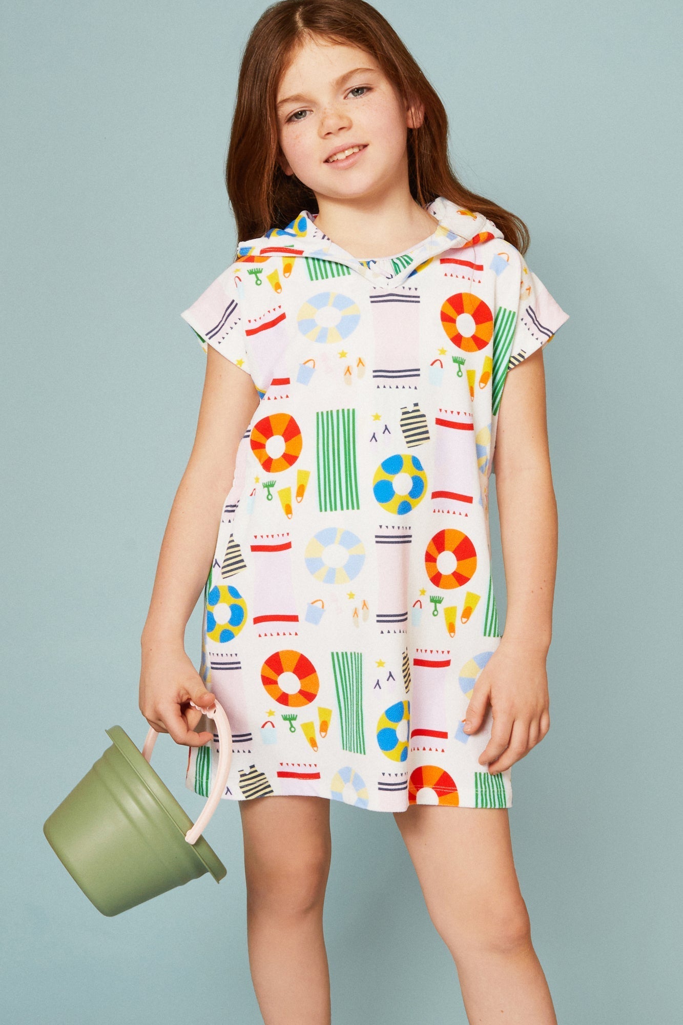 Recycled Terry Beach Kid Cover Up Cover - Up La Vie Bien Recycled Terry Beach Kid Cover Up